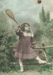 Tennisspielendes Mädchen
