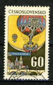Ballon auf Briefmarke der CSSR