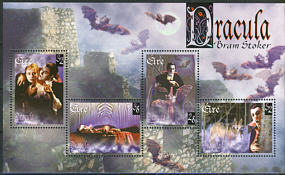 Briefmarkenblock mit Bram Stokers Dracula