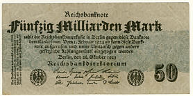 Deutsches Reich - 50 Milliarden Mark vom Oktober 1923 
