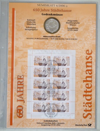 Deutsches Numisblatt mit 10 Euro-Münze von 2006