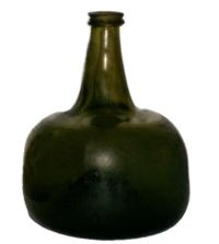 Weinflasche um 1740
