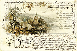 Alte "Gruß aus .." -Ansichtskarte von 1900