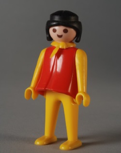 Frühe Playmobilfigur einer Frau aus dem Jahr 1974