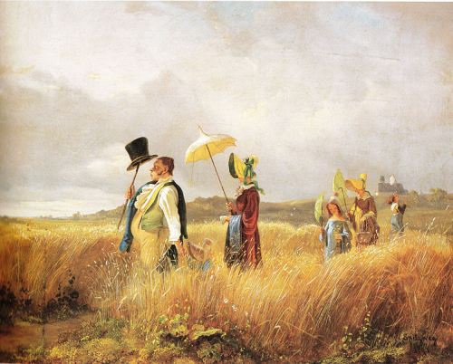 Der Sonntagsspaziergang (1841) von Carl Spitzweg