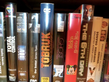 Verschiedene VHS Videos mit Spielfilmen
