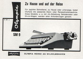 Olympia SM 9 - Original-Anzeige vom Oktober 1965